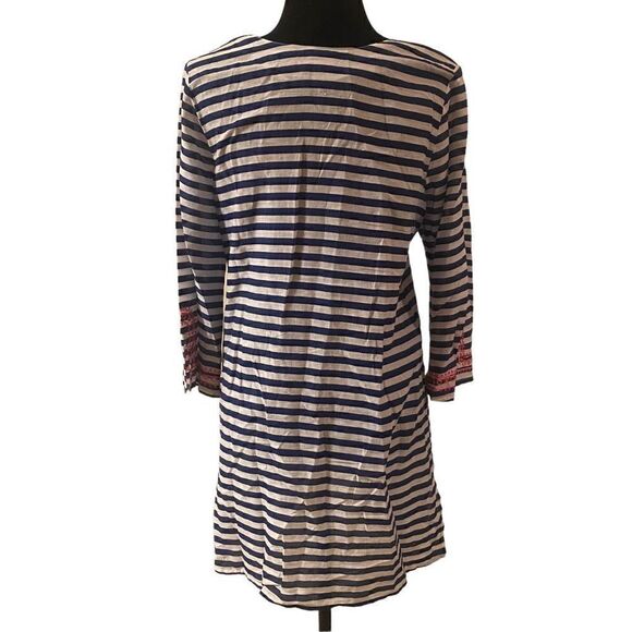 Mudpie Swim Cover up with Pink Embroidery - Picture 4 of 12